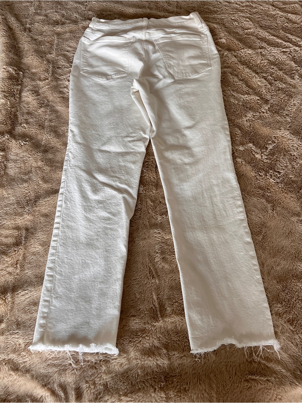 Madewell White Raw-Hem Wide Leg Jeans - Picture 2 of 5